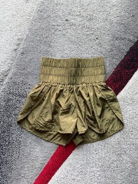 FP Movement Olive Green The Way Home High Waisted Shorts